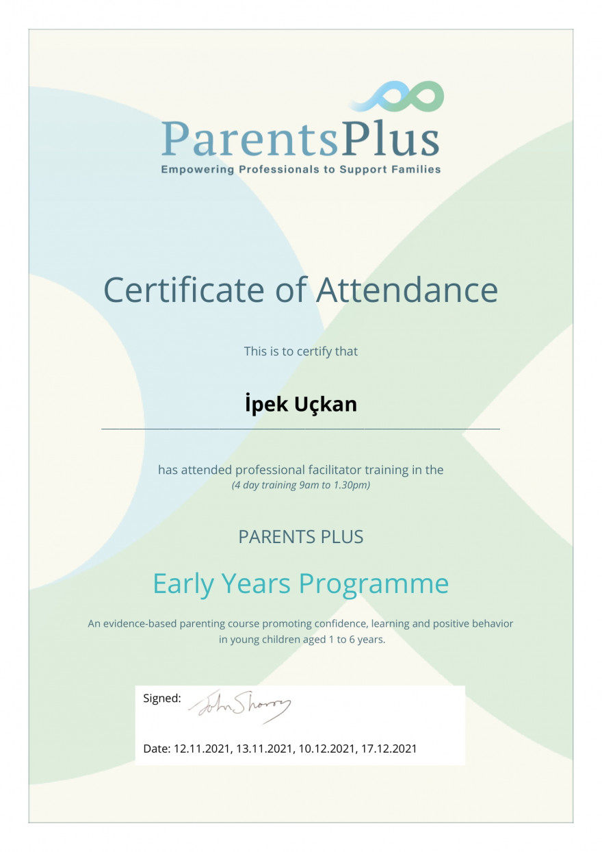 Parents Plus Türkiye tarafından düzenlenen Erken Yaşlar Programı