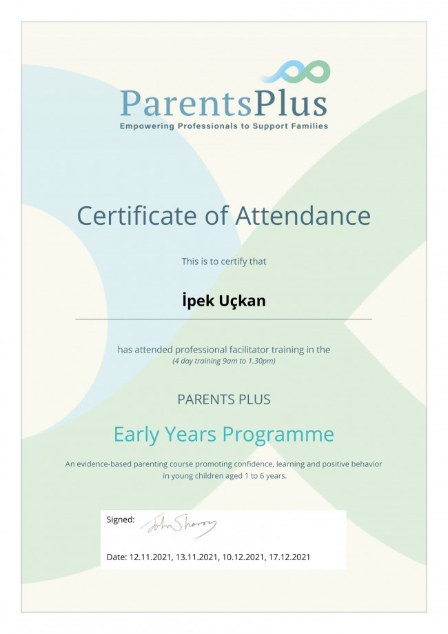 Parents Plus Türkiye tarafından düzenlenen Erken Yaşlar Programı